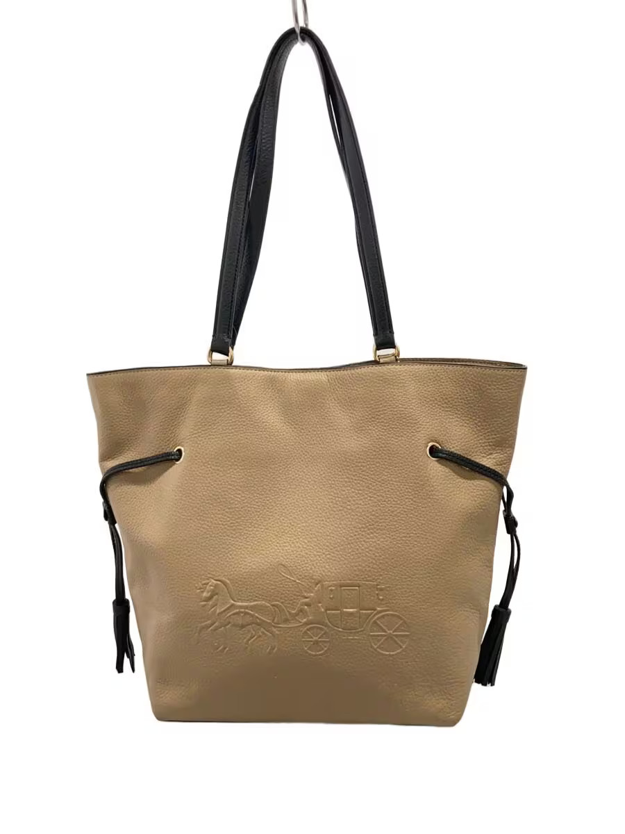 COACH Andy Tote Drawstring Bucket Bag Horse and Carriage Logo Tote Corner Wear