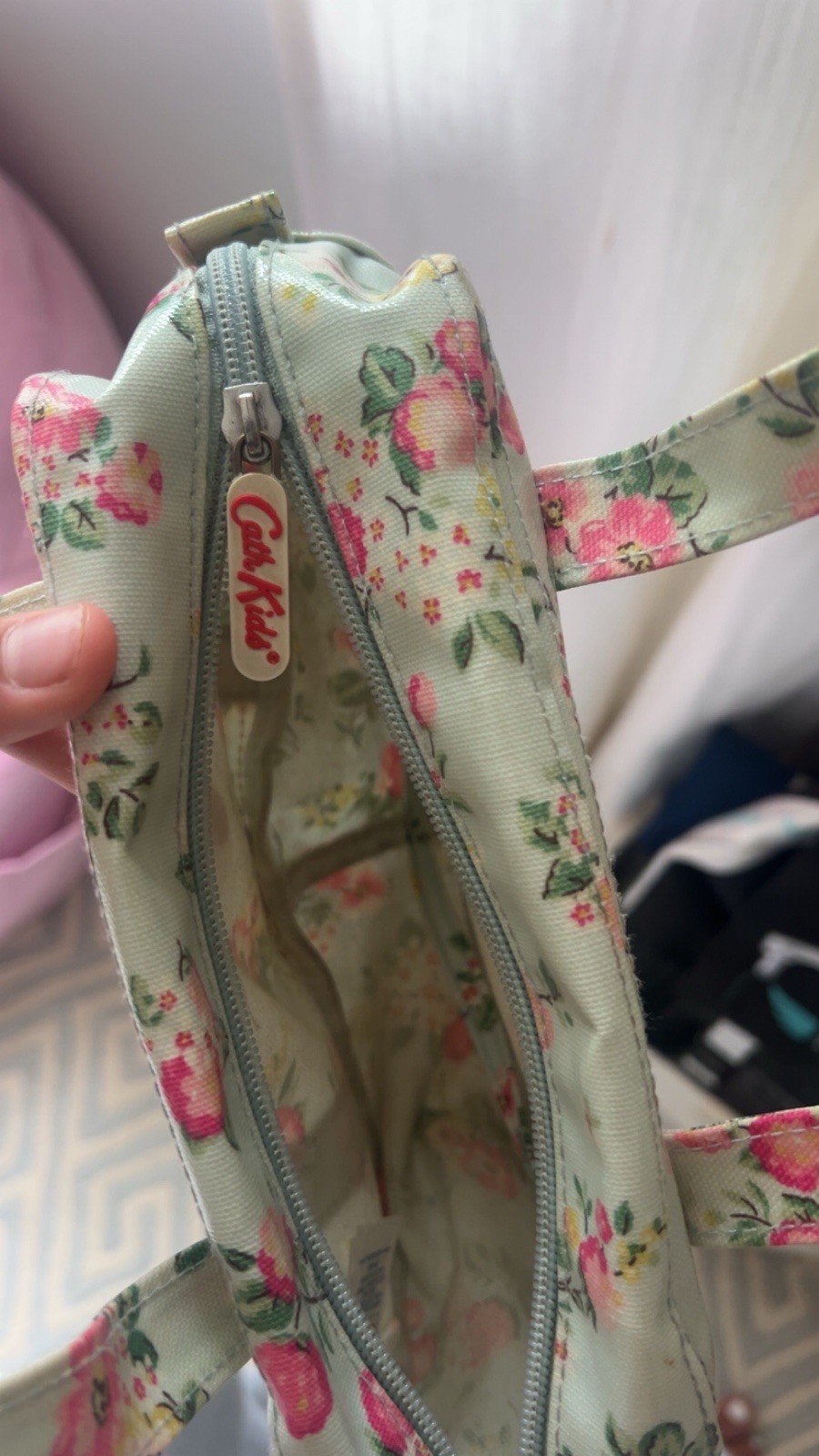 SEND ME OFFERS Original Rare Discontinued Cath Kids London Kids Blue Floral Bag