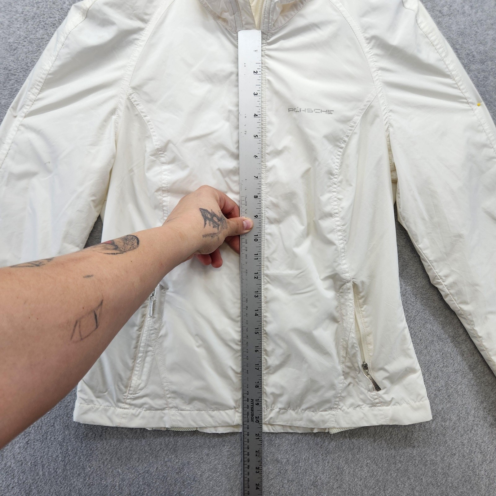 Porsche Design Drivers Selection Jacket Womens Small White Windbreaker Zip