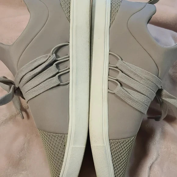 Brash ‘Drea’ Taupe Neoprene Lace-Up Sneakers