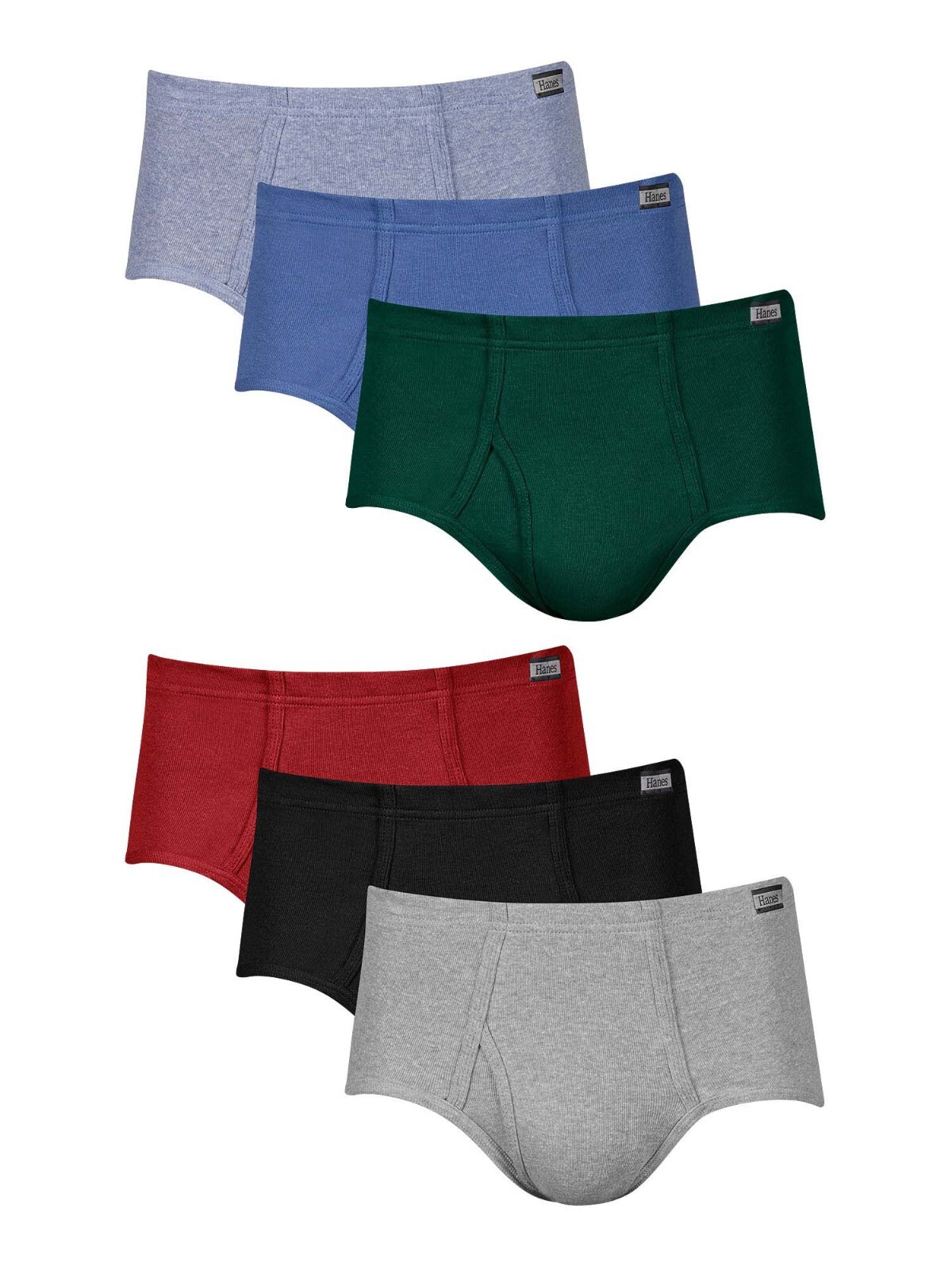 3 or 6 pack Hanes Men’s Underwear Briefs Pack Bikini Mid-Rise, Moisture-Wicking