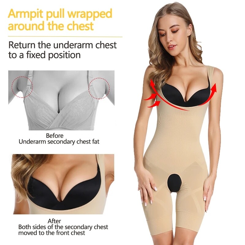 Women Bodysuit Shapewear Post Surgery Tummy Control Slimming Full Body Shaper