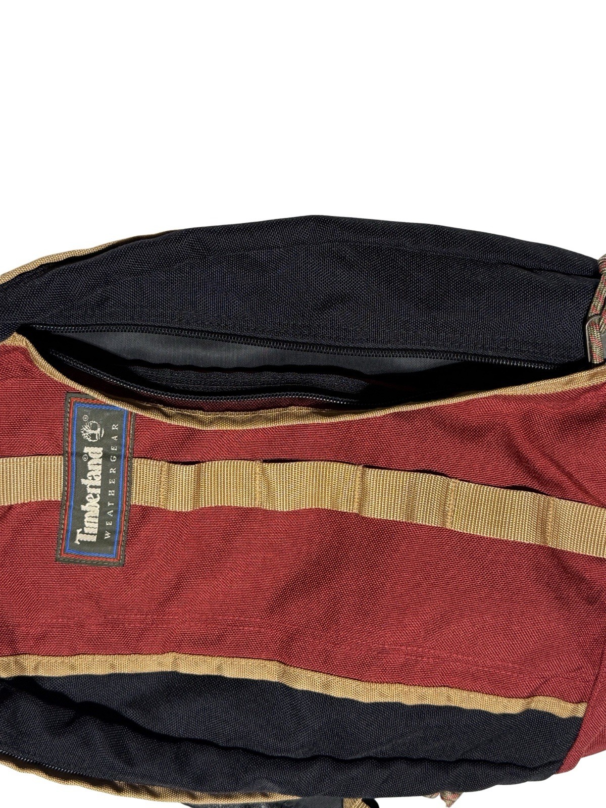 Vintage Timberland Weathergear Backpack – Red/Black/Tan