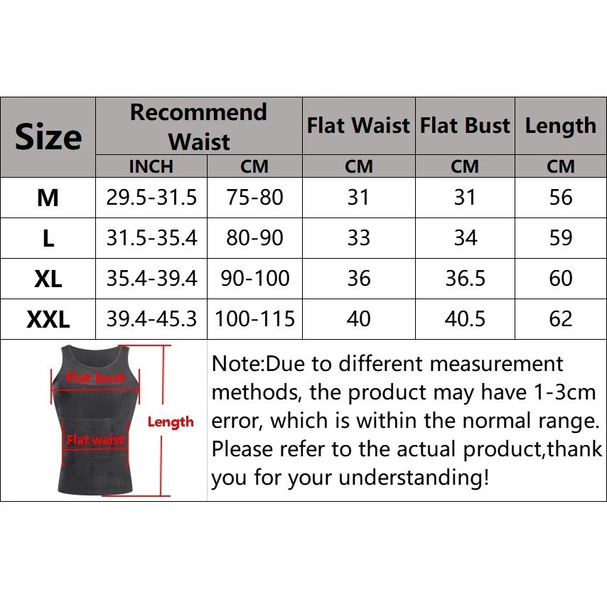 Mens Slimming Body Shaper Belly Chest Compression Vest Girdle T-Shirt Tank Top