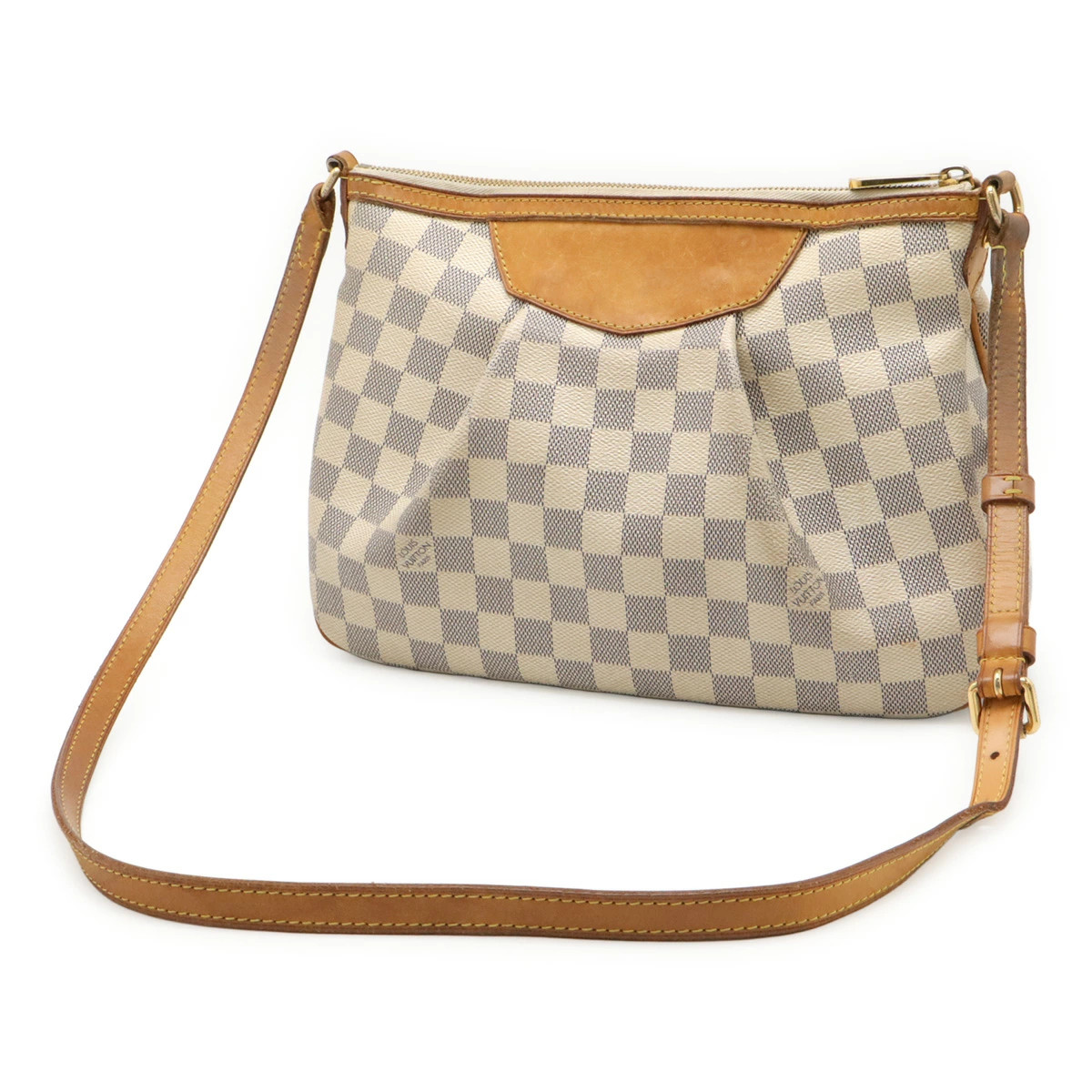 Louis Vuitton Damier Azur N41113 Shoulder Bag Check Canvas Ivory Unisex #BLB2497