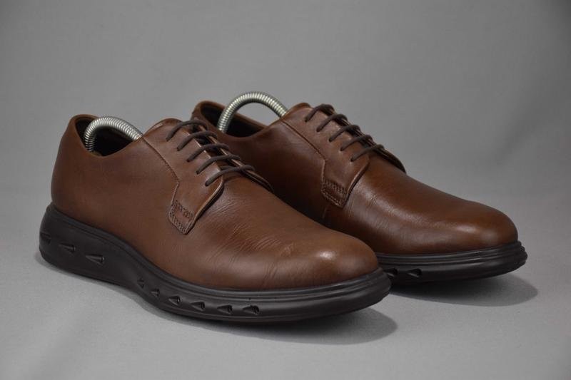 mens ecco heels brown leather 42