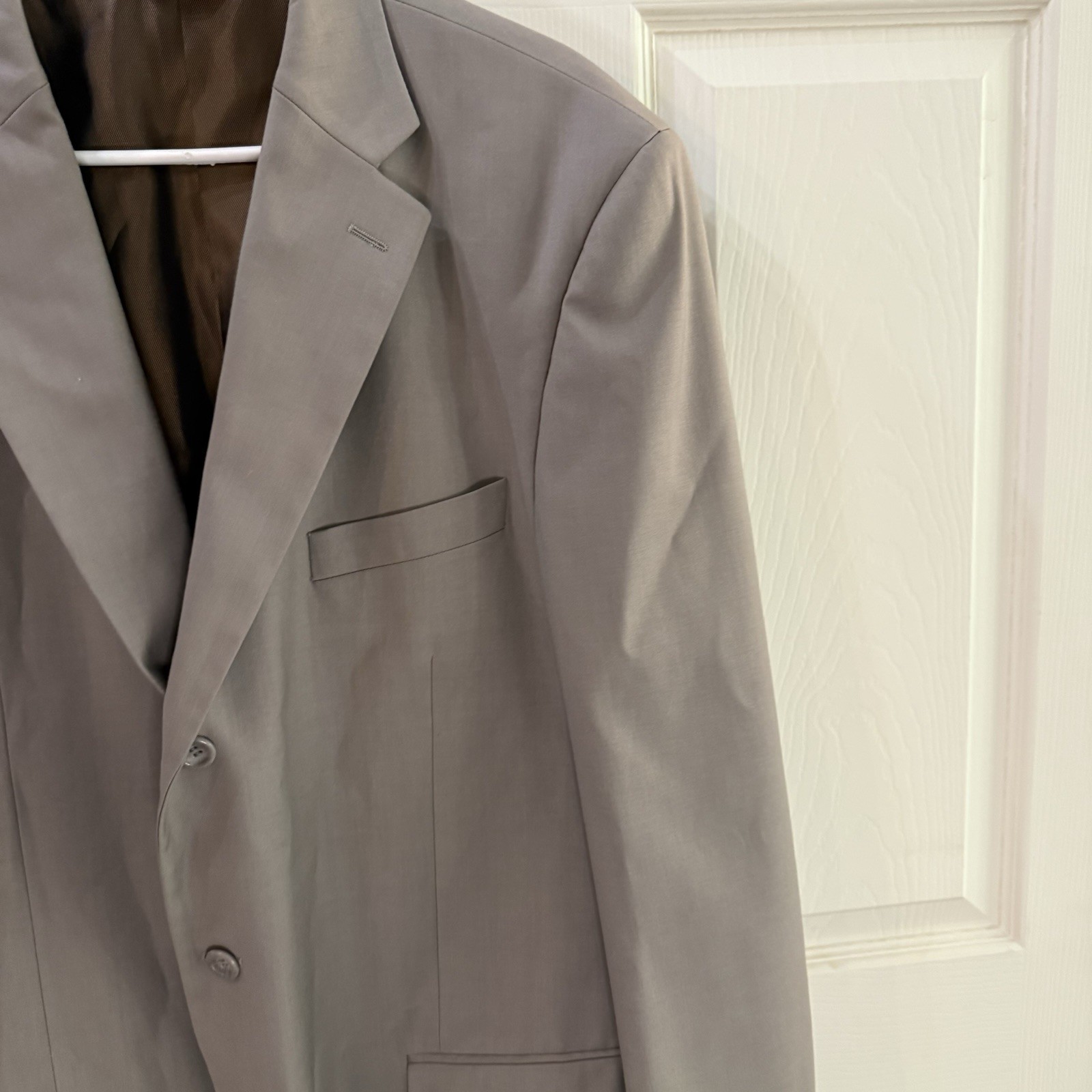 Lineage Milan New York 3 Button Beige Jacket Mens Superior 150’s Business
