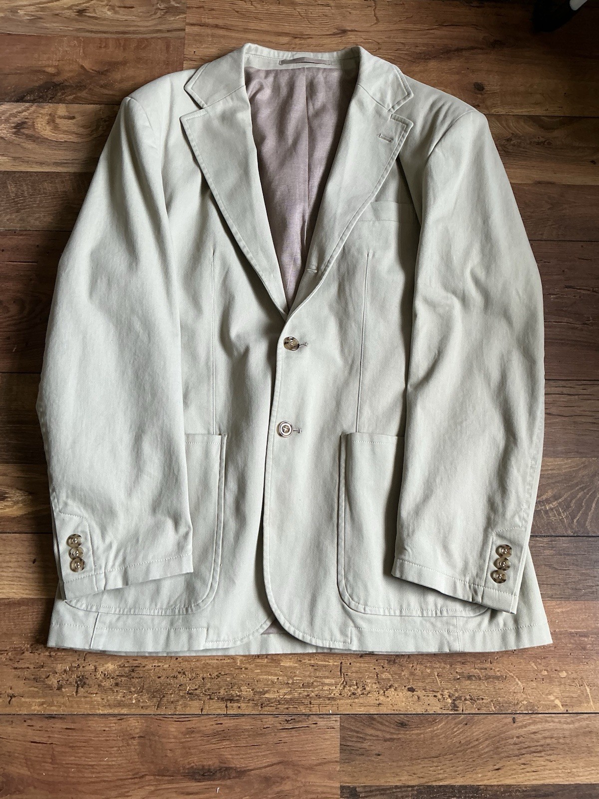 JAMES MEADE Beige Blazer 98% Cotton Jacket size size 42 Mens Casual Smart
