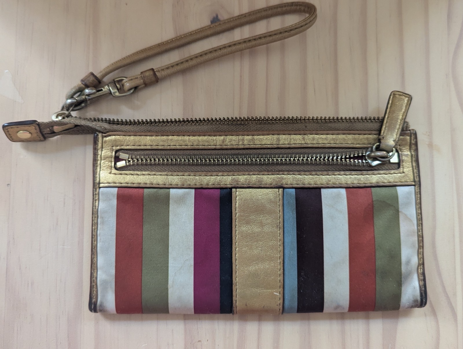 Coach Legacy Julia Stripe 65th Anniversary Wristlet