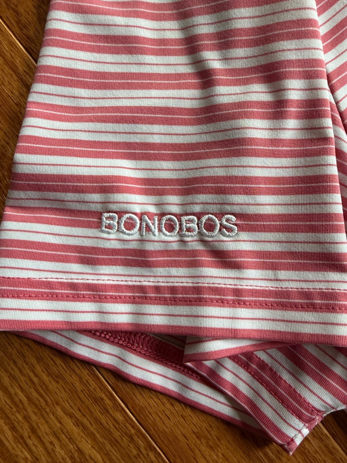 Bonobos Pink Striped Men’s Golf Polo
