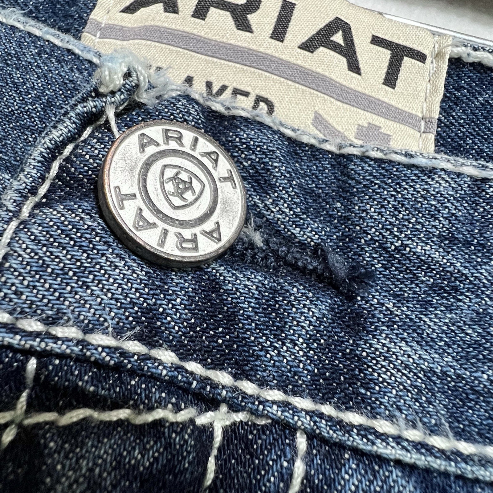 Ariat M4 COLTRANE Relaxed Bootcut Men’s Jeans Size 38×30 Blue Denim Medium Wash