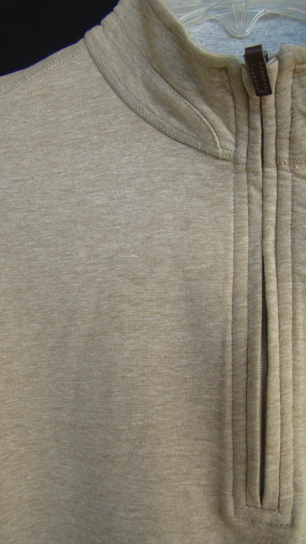 BEN HOGAN PERFORMANCE Tan Partial Zip Insulated Pullover Sweater SZ S 34/36 NWT