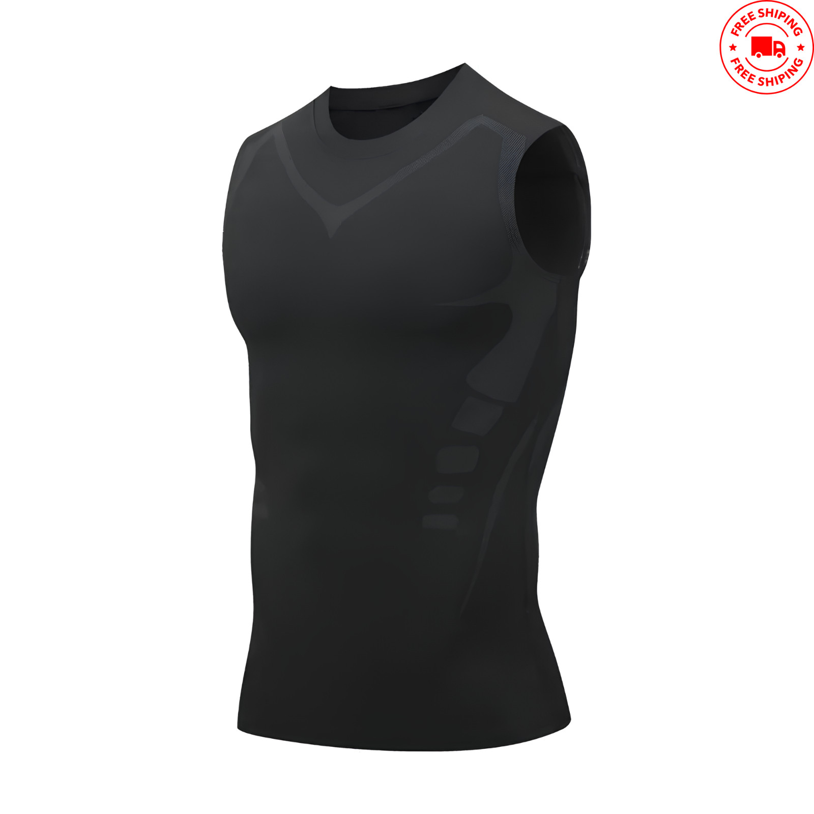 Men’s Compression Shirt Slim Fit Shapewear Tank Top Sleeveless Workout Gym Vest