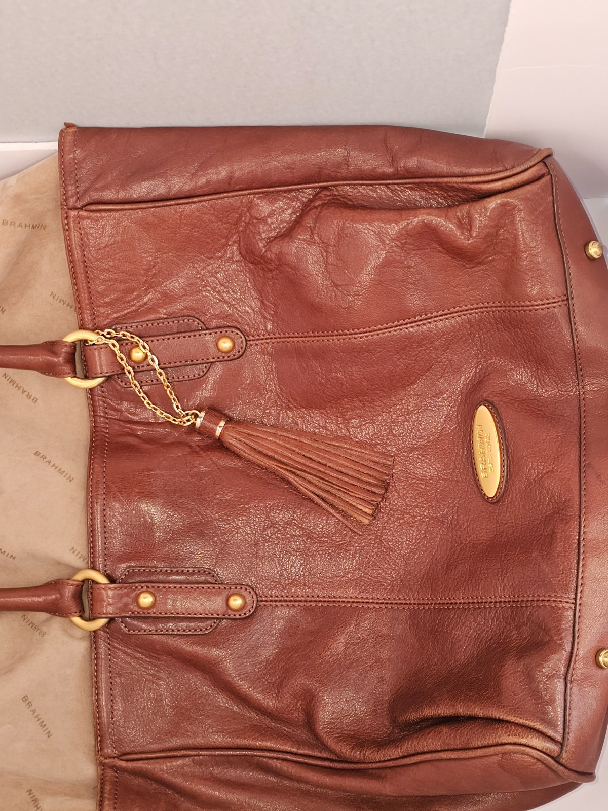 Brahmin leather tote bag