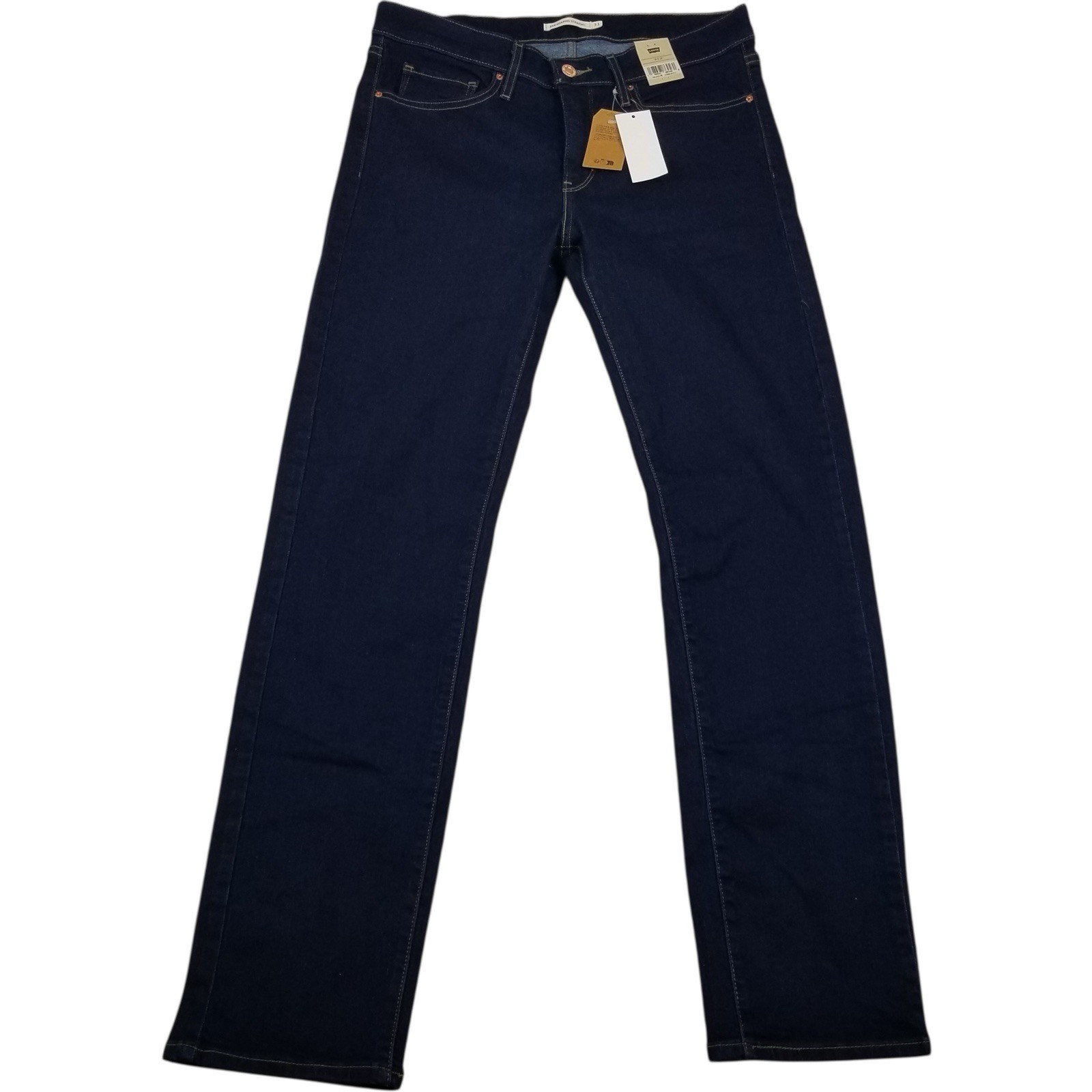 Levi’s Women’s 314 Shaping Straight Mid-Rise Stretch Denim Jean Dark Wash 31×32