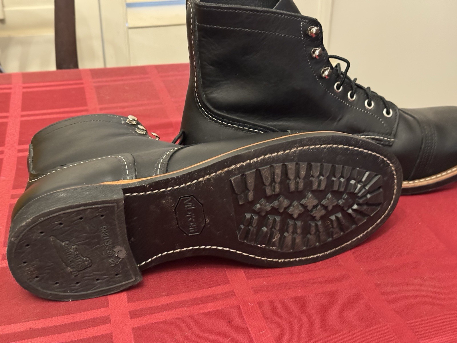 Red Wing Shoes Iron Ranger Black Leather Cap Toe Boots , Men 11.5 EE