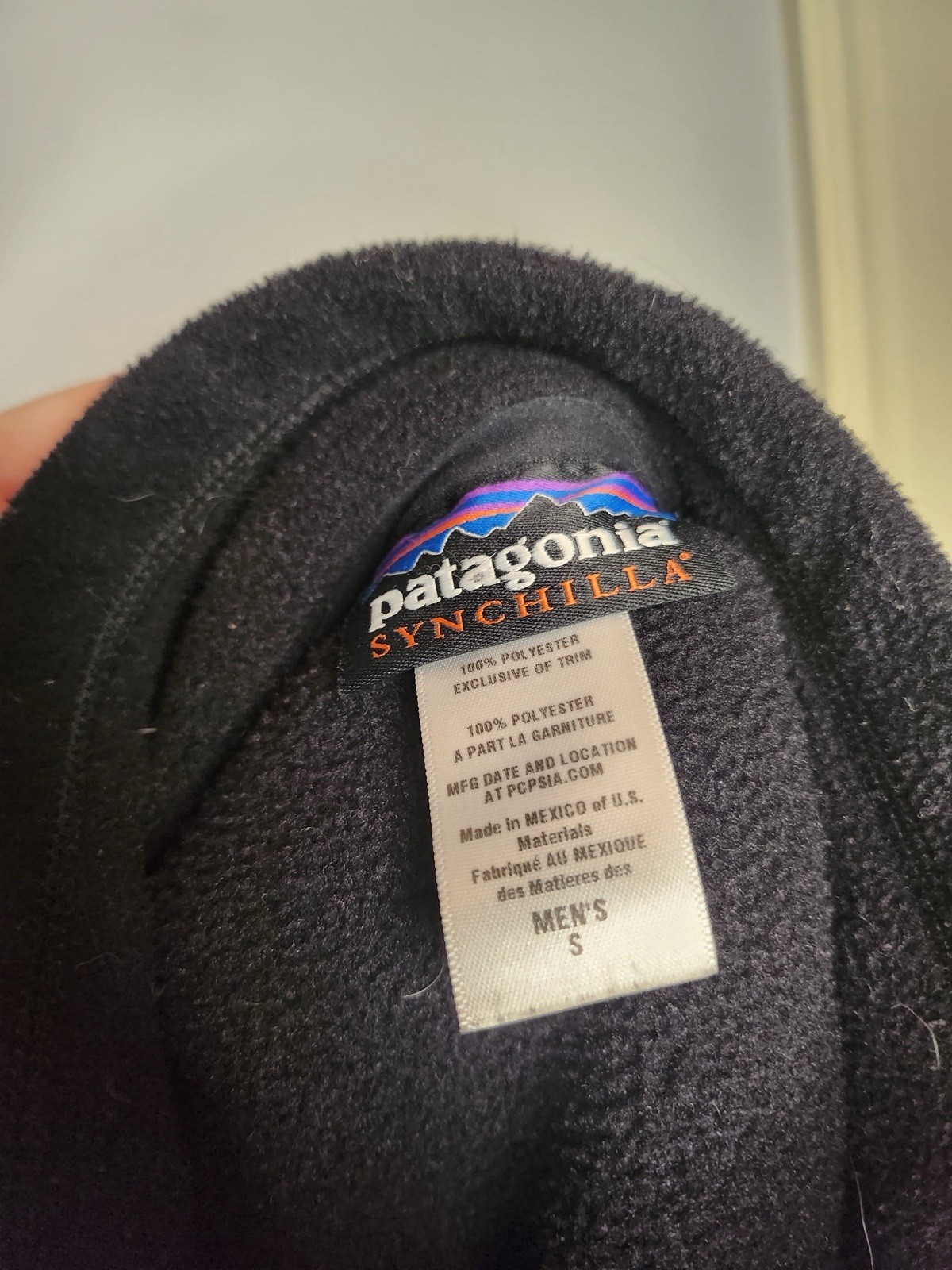 Patagonia Synchilla Men’s Small Black Fleece Zip Up Vest