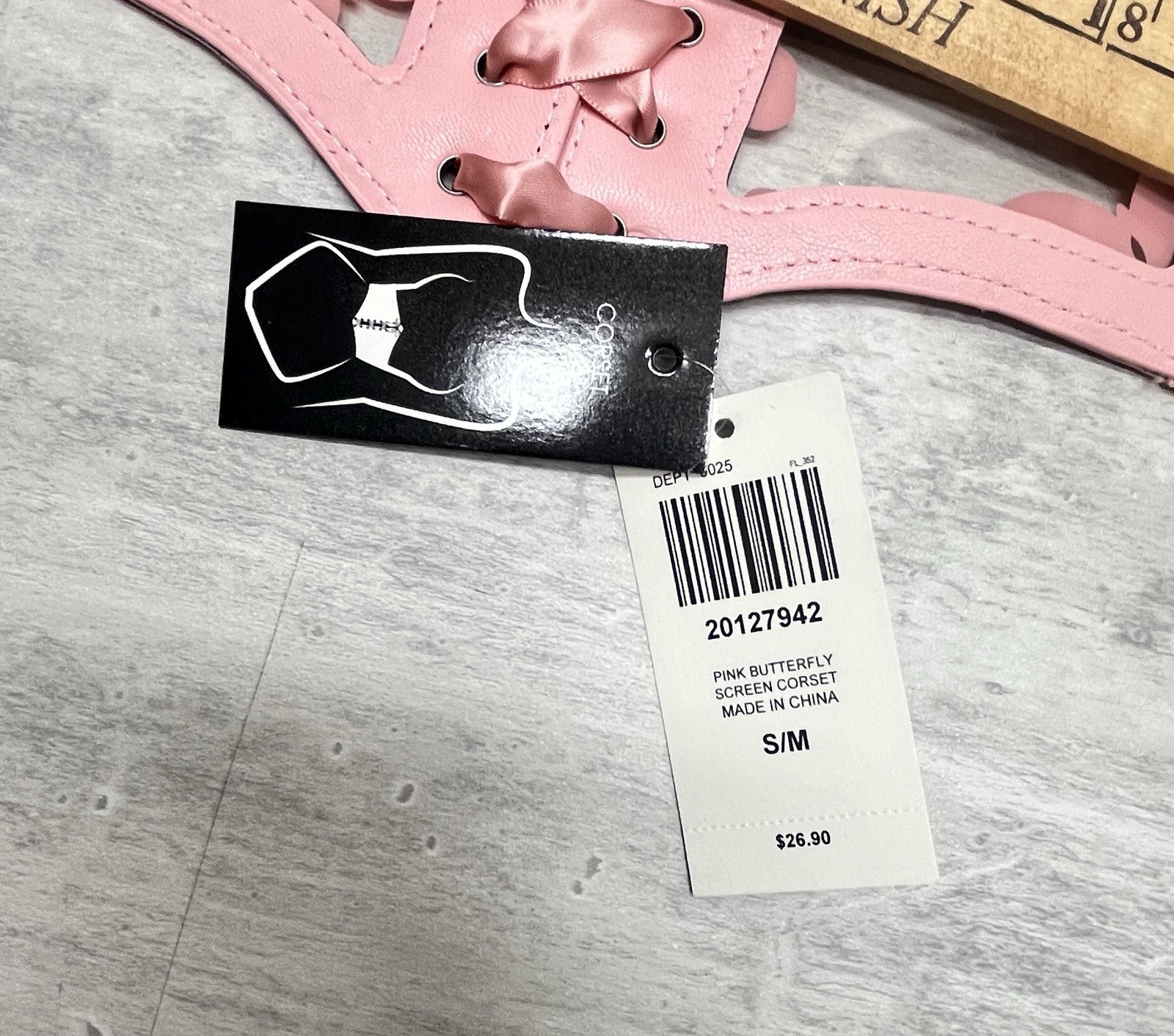 Hot Topic Women’s Lace Up Corset Belt Snap Closure, Lot Of 2 , Pink And Black