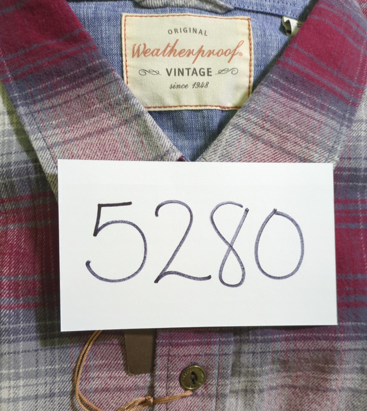 NWT Weatherproof Vintage Long Sleeve Men’s Button-up Flannel Shirt 3XL Red White