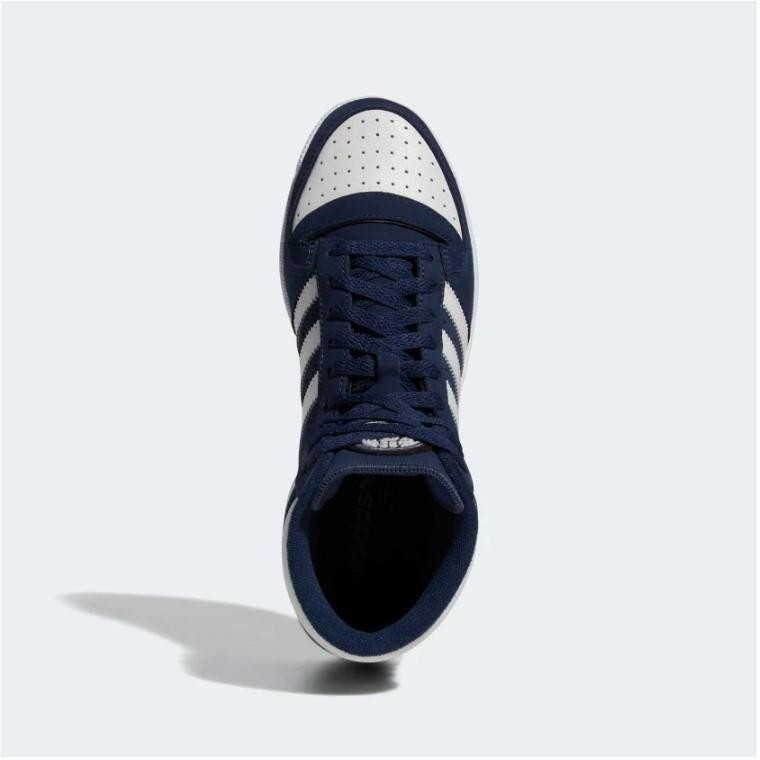 MENS ADIDAS TOP TEN RB LEATHER SKATE NAVY BLUE GREY RETRO BASKETBALL SHOES Sz 7
