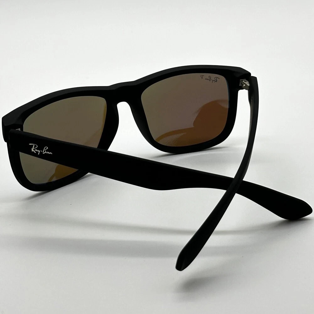 54mm Ray-Ban RB4165 622/55 Justin Black Frame Blue Polarized Lenses Sunglasses