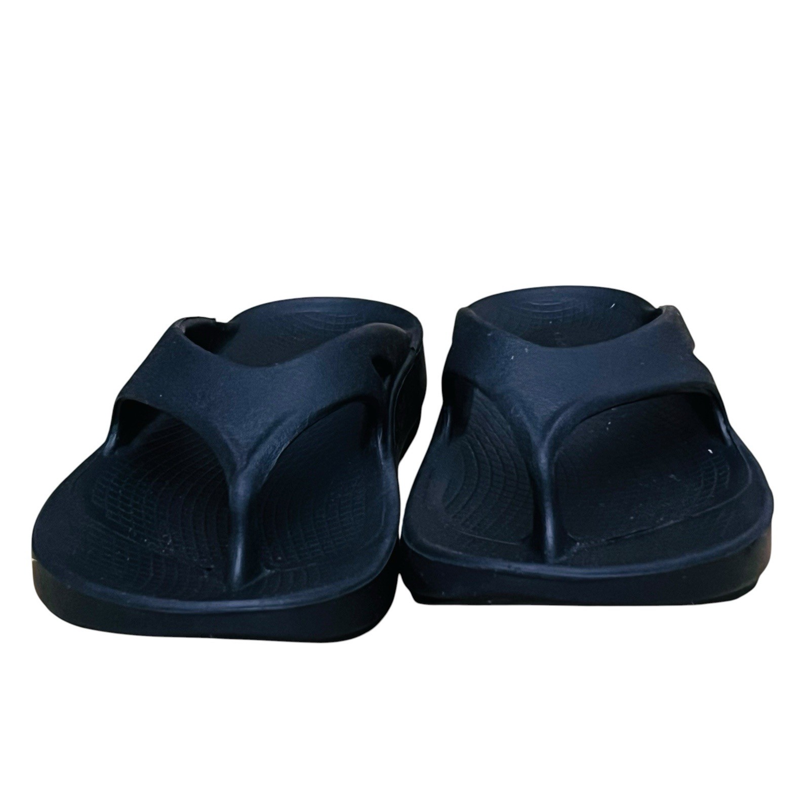 Oofos Oolala Recovery Sandals Womens Sz US 7 Luxe Flip Flop Thong Black