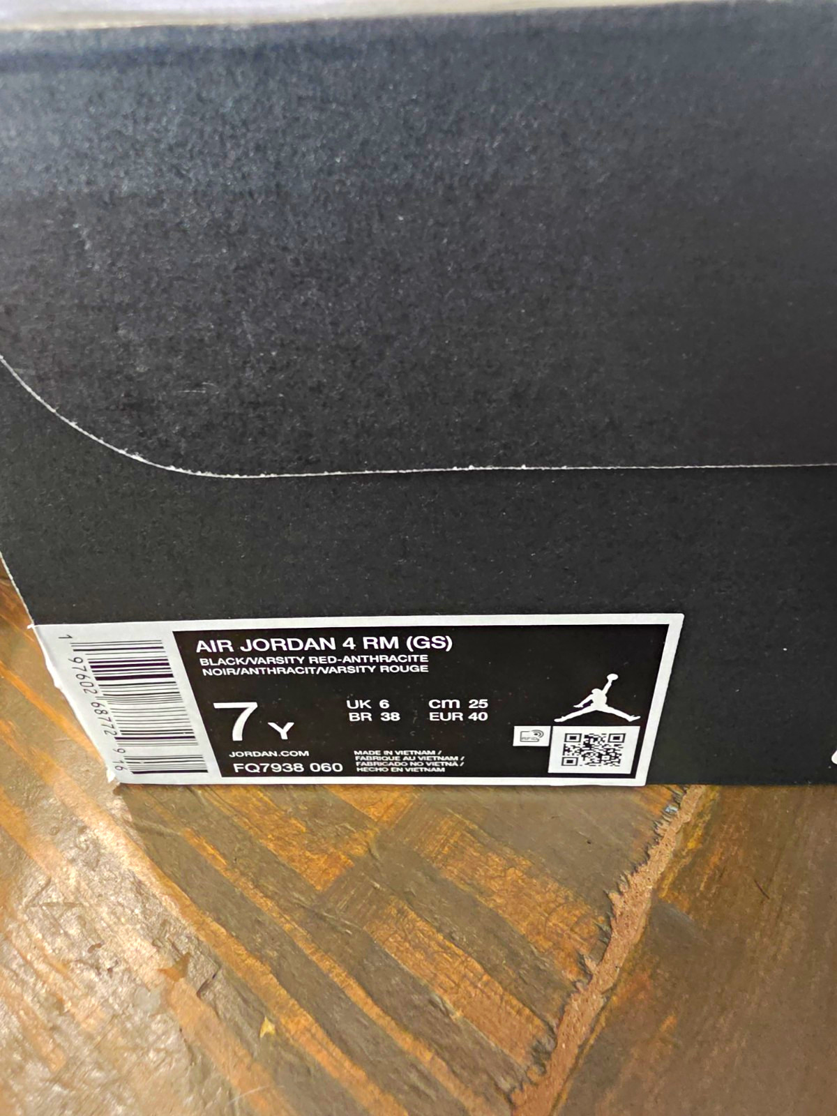 Jordan Air Jordan 4 RM (GS) 7Y Black/Red Low Top Lace-Up FQ7938-060