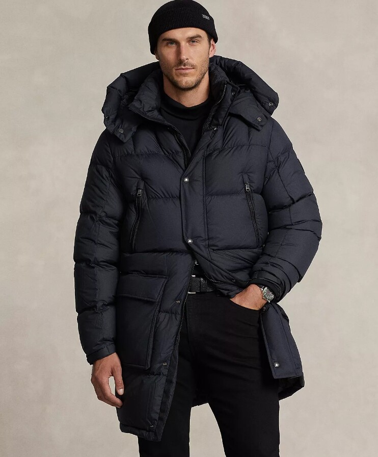 Polo Ralph Lauren B&T 650 Down Hooded Jacket Coat Parka Water Repellent Ski Snow