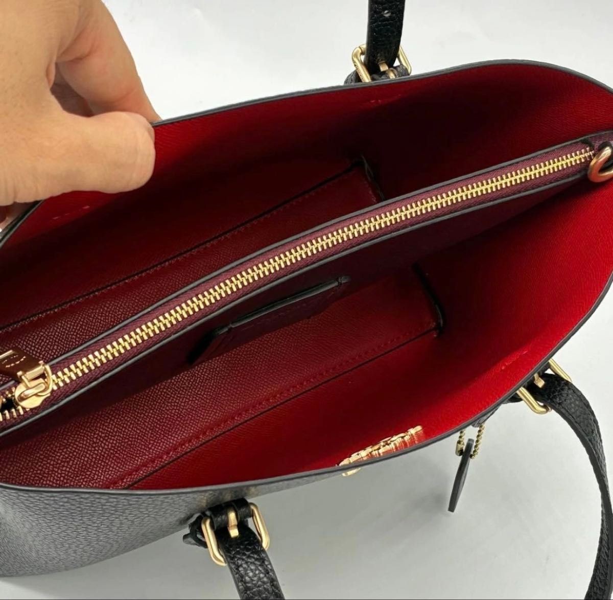 COACH C4084 Molly Tote 25 Leather Handbag 2‑Way Shoulder 19.5x29x10.5cm 530g