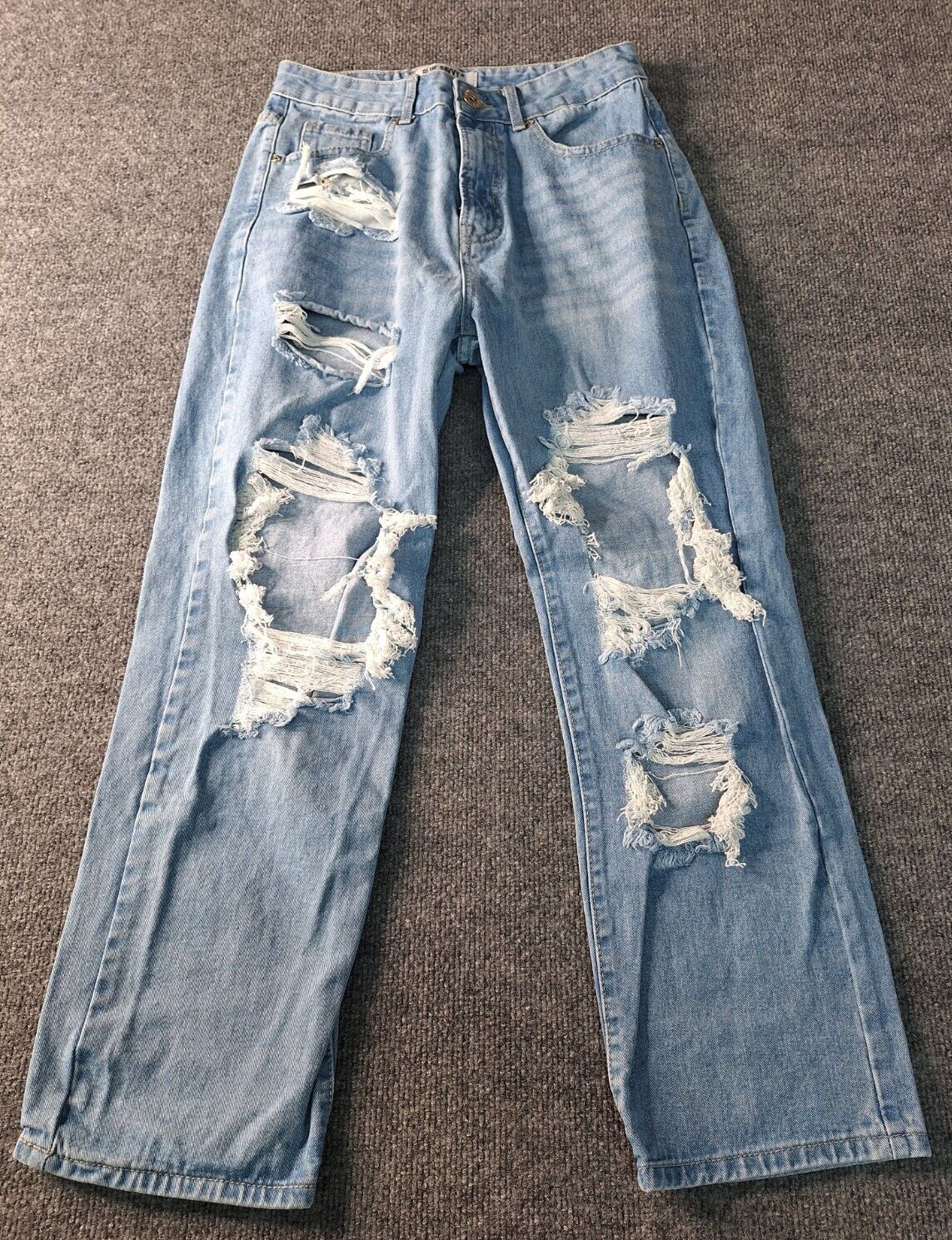 Blue Savvy Junior Size 5/27 High Rise Skinny Blue Jeans Distressed