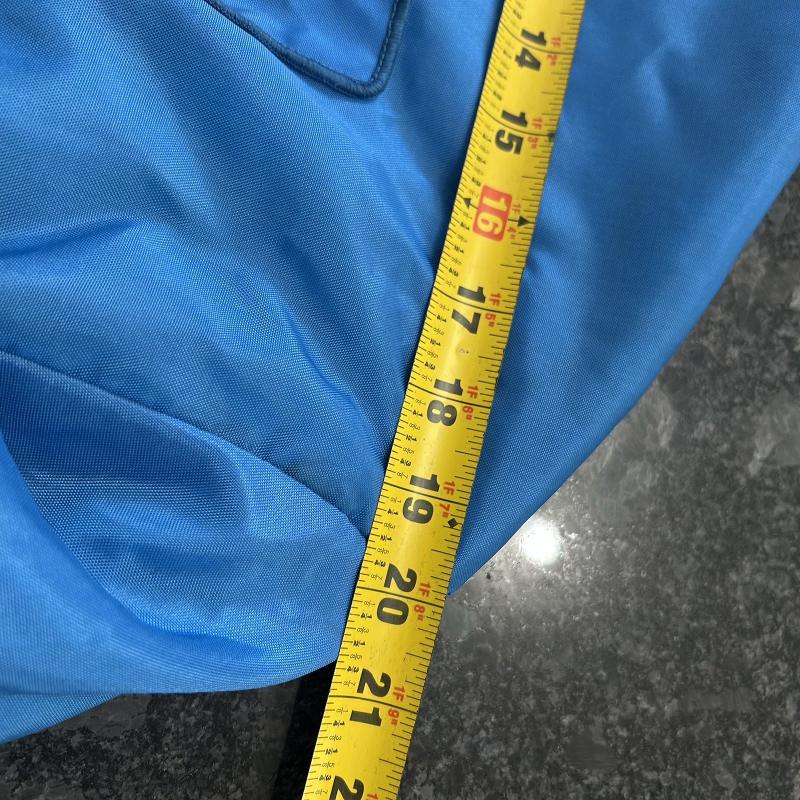 VTG 70s Good Year Tires Racing Jacket Size M USA Made Blue Nylon Quilt Lined