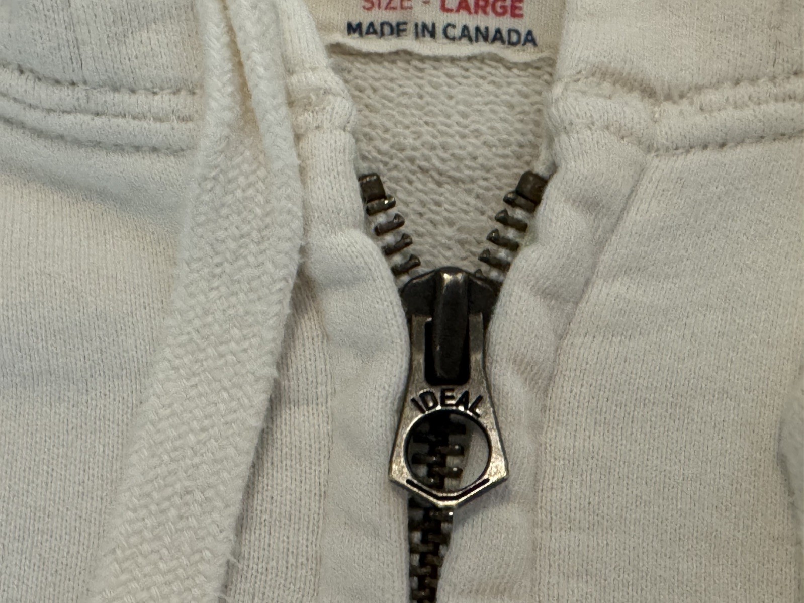 Todd Snyder x Champion Hoodie Mens LARGE 100% Cotton Full Zip Made in Canada