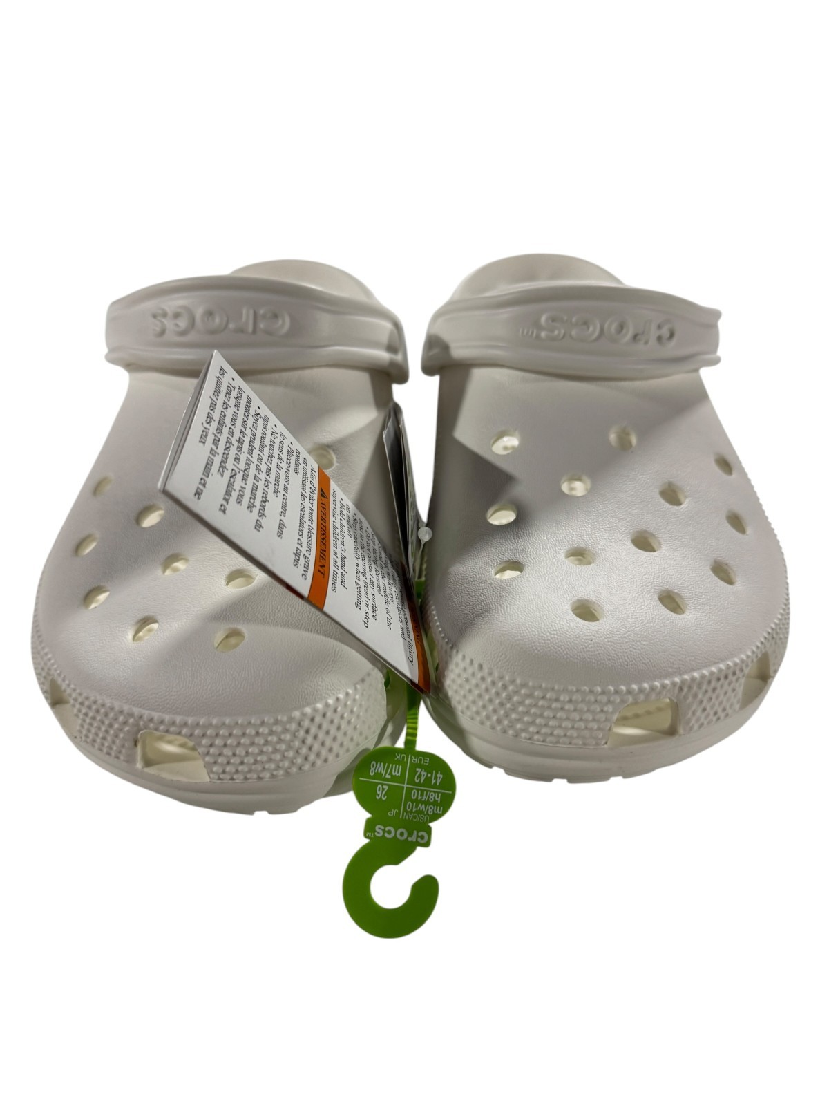 Crocs Classic Clog White 10001-100 Unisex Comfort Slip On Shoes