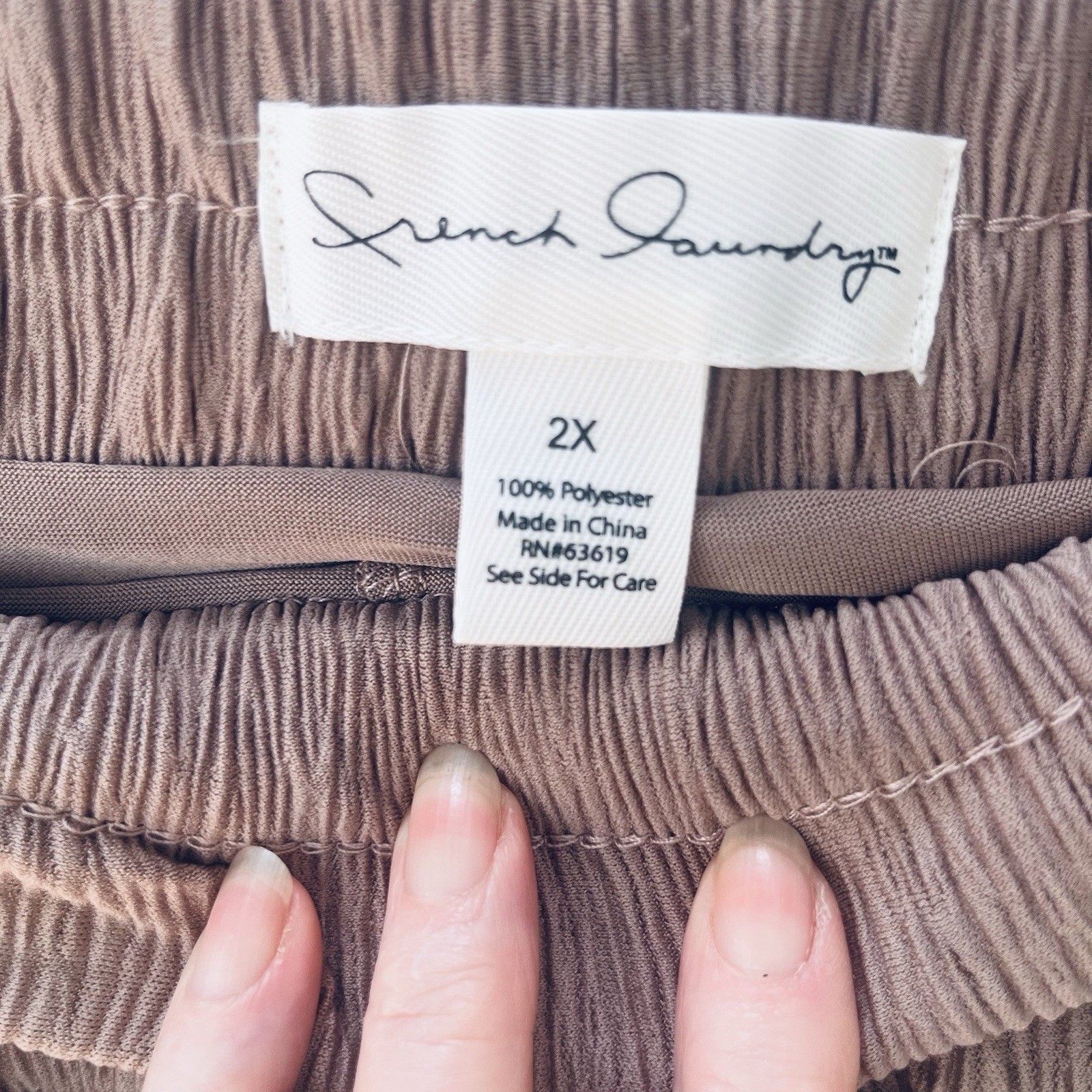 French Laundry Women Skort XL Tan Athleisure Faux Wrap Twee Retro Y2K Pockets