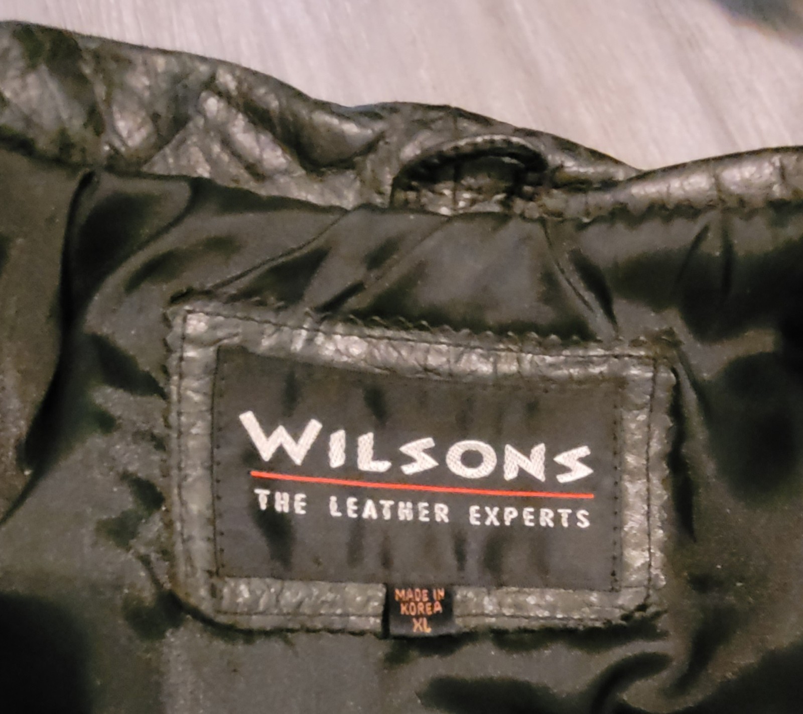 Vintage Wilsons Men’s Black Leather Bomber Jacket XL 80s/90s