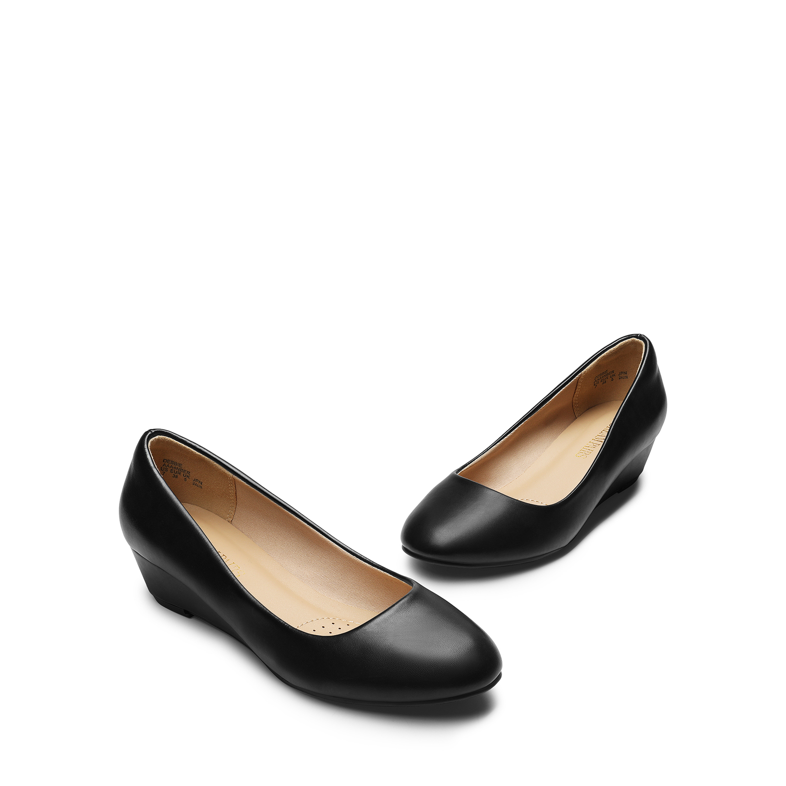 DREAM PAIRS Women’s Pumps Wedge Heel Round Toe Slip On Pump Shoes US 5-11