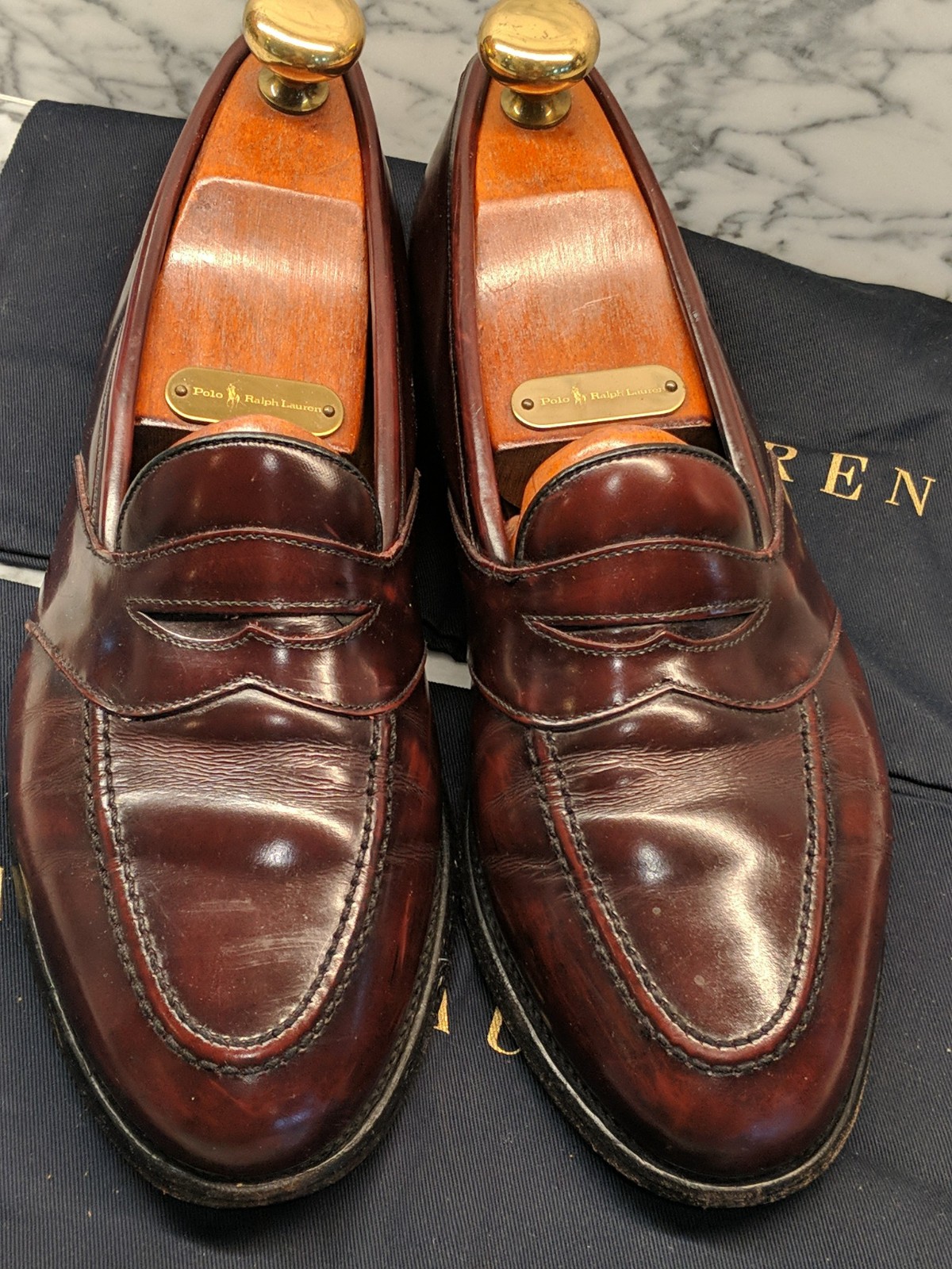 Ralph Lauren Bench Made in England Sz US 11 D slip on moccasin color 8