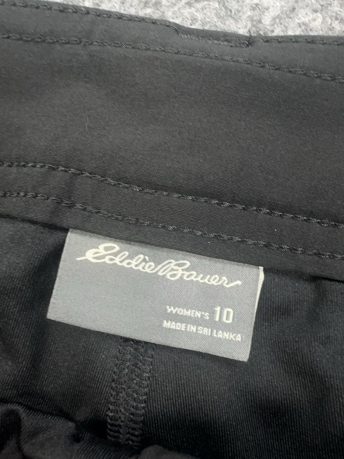 Eddie Bauer Skort Womens 10 Black Stretch Lined Pockets Golf Hiking Outdoor