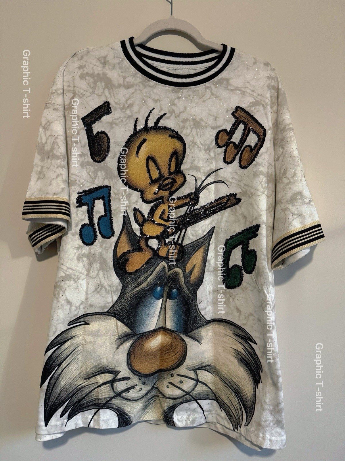 New arrive Summer Kawaii Y2k Sanrio Tweety and cat cartoon cotton casual fashion