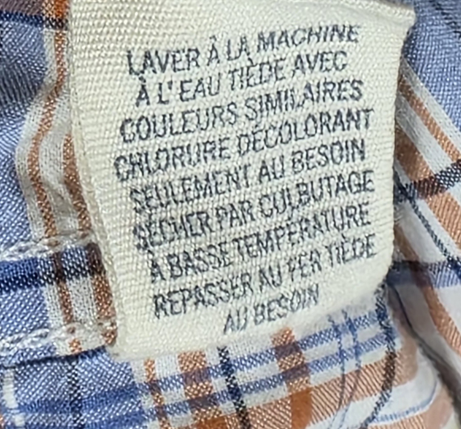 American Eagle Outfitters Men’s L Plaid Cotton Button-Down Shirt Blue Pockets