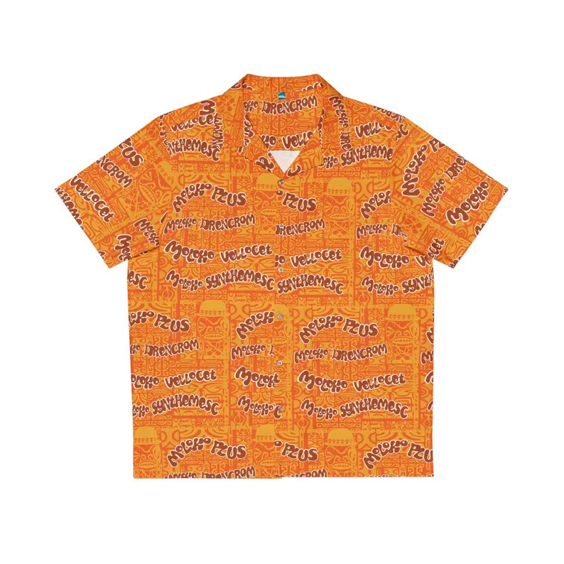 Klassik Kustom Button-Up Tiki Shirt Unisex Aloha Hawaiian Shirt!