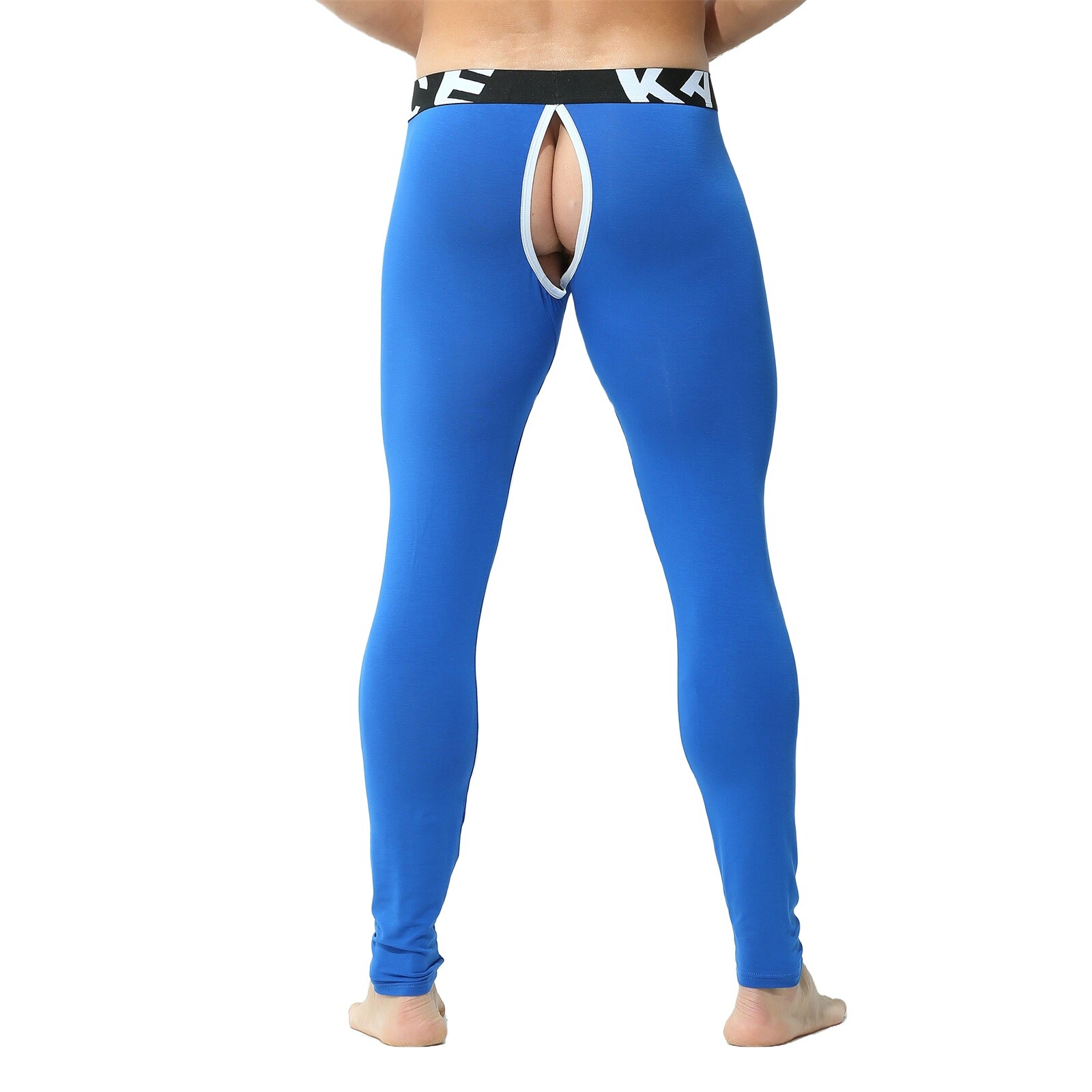 Men Sexy Thermal Long Johns Legging Pants U Convex Seperate Pouch Soft Underwear