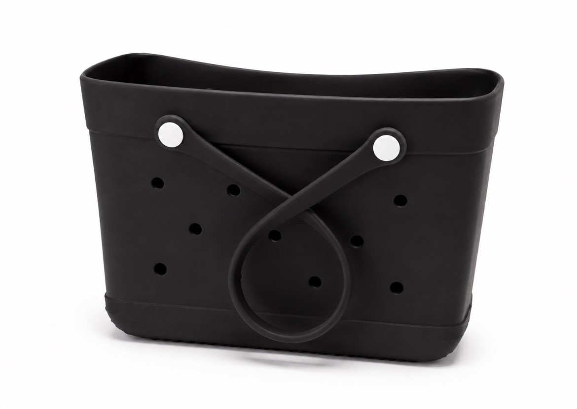 mini rubber tote bag