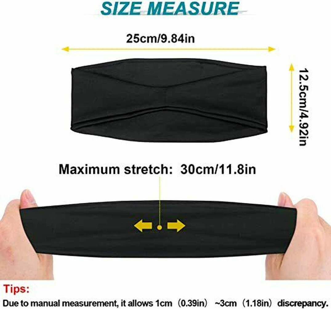 Sports Headband Gym Yoga Workout Sweatband Elastic Hairband Head Wrap Men Women