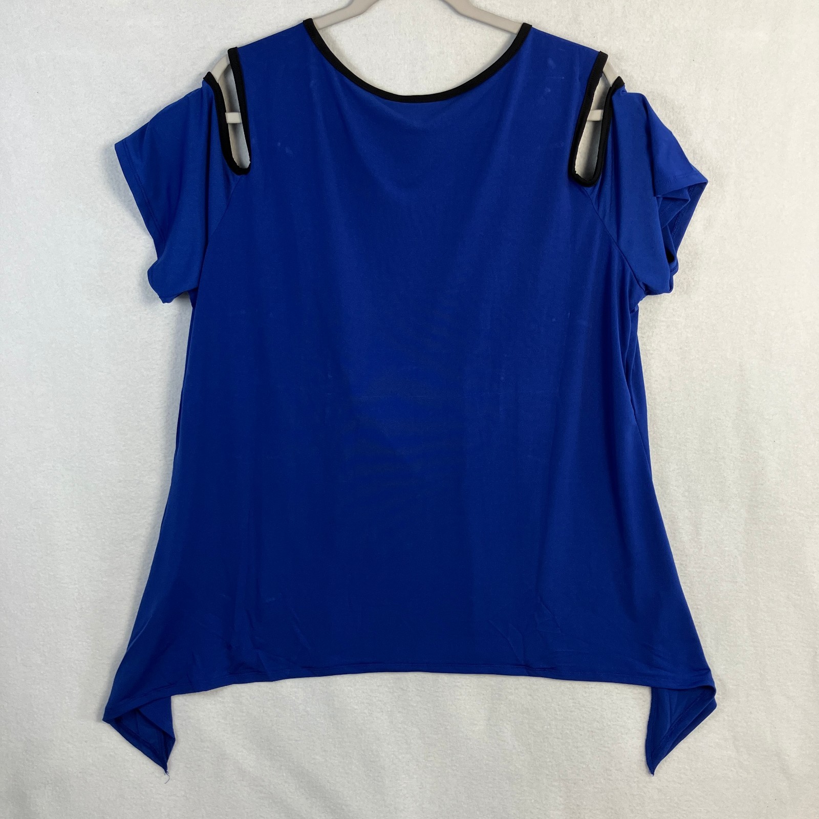 Avenue Cold Shoulder Asymmetric Tunic Women’s Size 22/24 Royal Blue