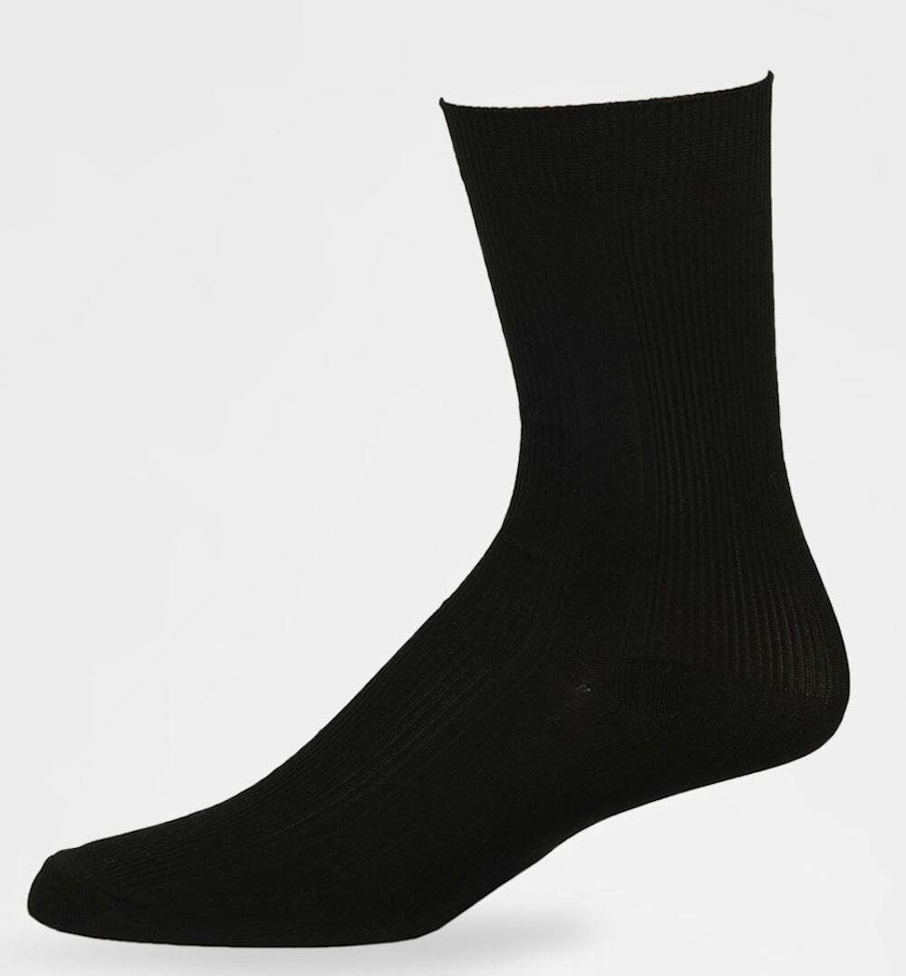 2 6 12 24 Pairs Men Dress Socks Black Color Fashion Crew Lot Dozen Knocker 9-11