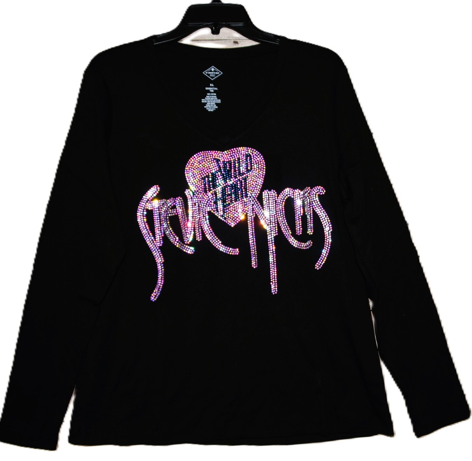 Styx rhinestone bling shirt or tank XS S M L XL XXL 1X 2X 3X 4X 5X