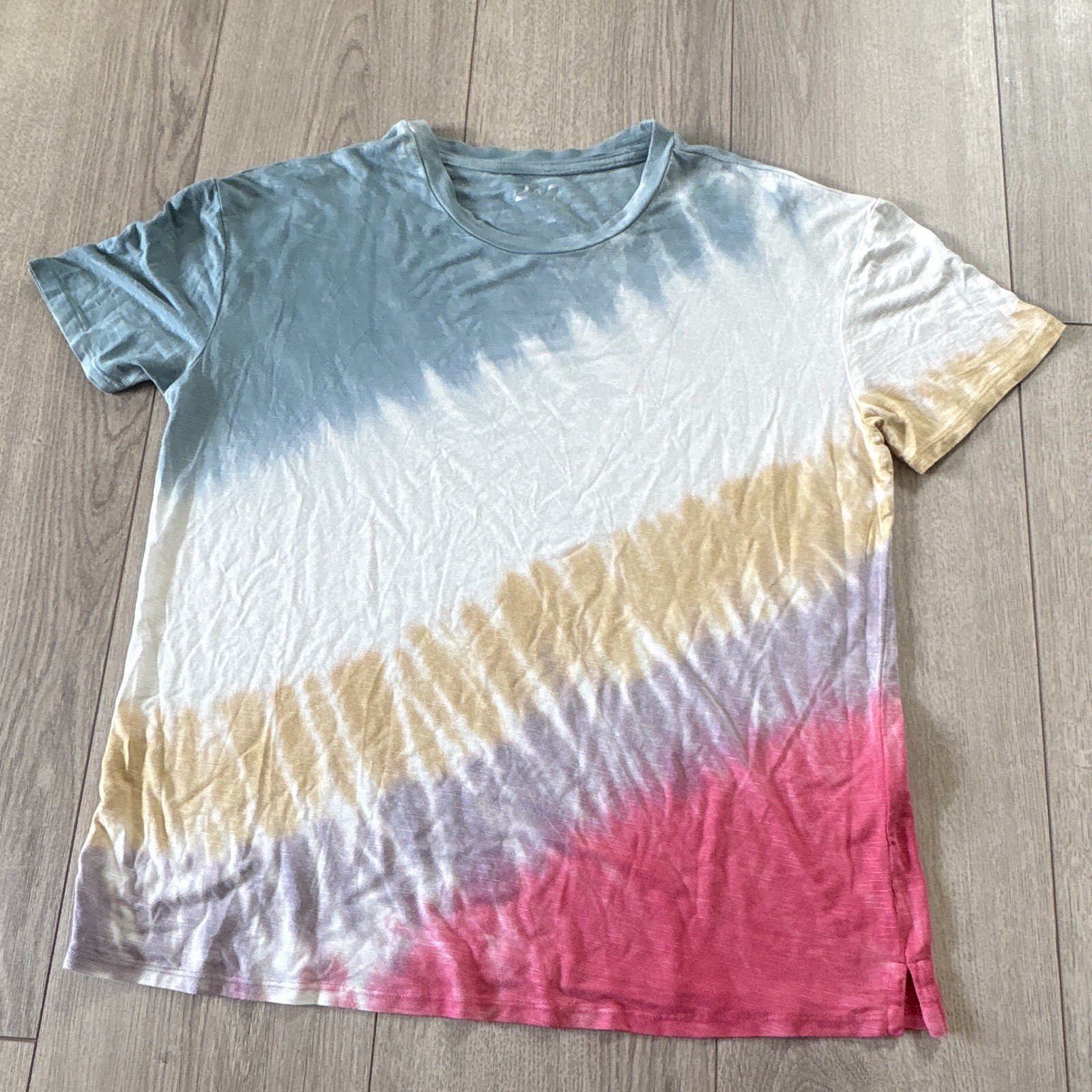 247 by maurices Multicolor Tie Dye Short Sleeve Crew Neck Basic T-Shirt XS