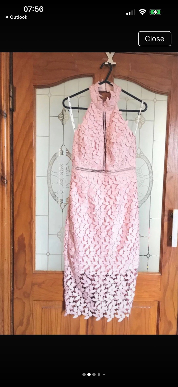 Ladies BARDOT @ Debenhams leaf net dusky pink dress size xs6 new with tags