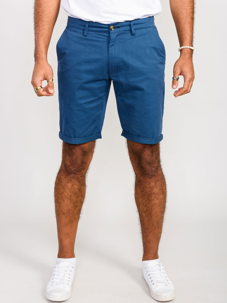D555 Duke Big Mens Blue Stretch Chino Shorts 42 44 46 48 50 52 54 56 (201302)